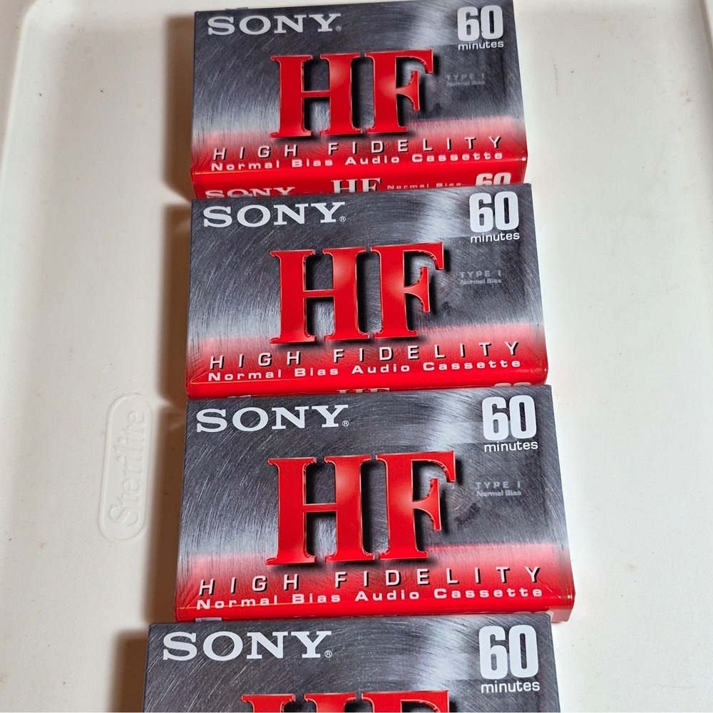 Sony HF 60 High Fidelity Normal Recordable Cassette Tape 60 min Lot of 4 Sealed